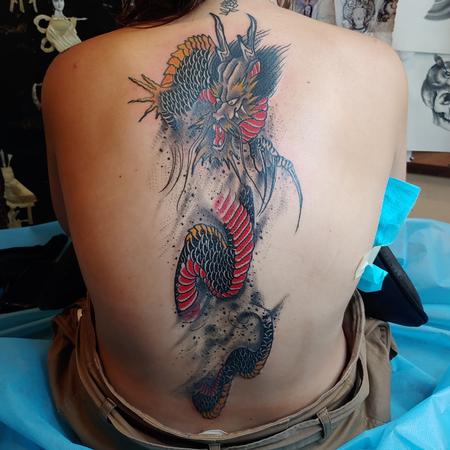 Tattoos - Traditional Speckled Dragon - 144384